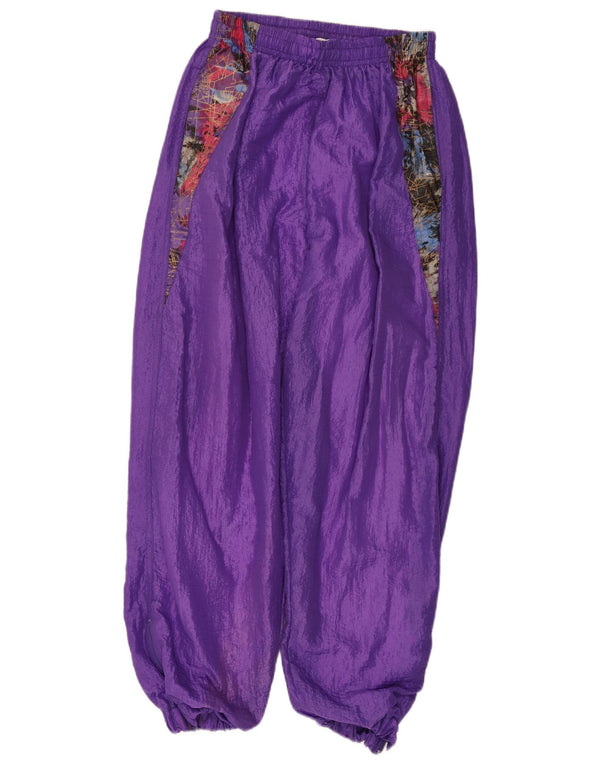 Pantaloni de trening Vintage pentru femei Joggeri UK 14 Large Violet