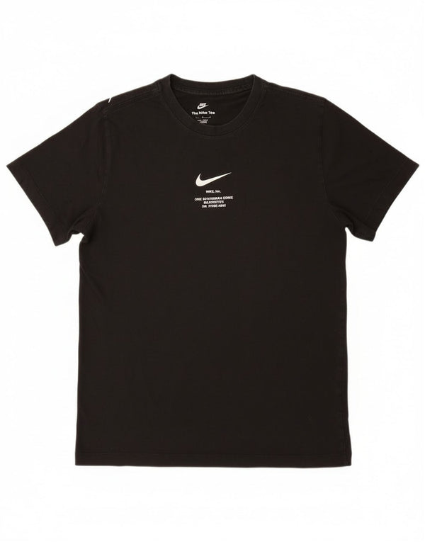 Tricou grafic Nike pentru bărbați Top mediu negru bumbac