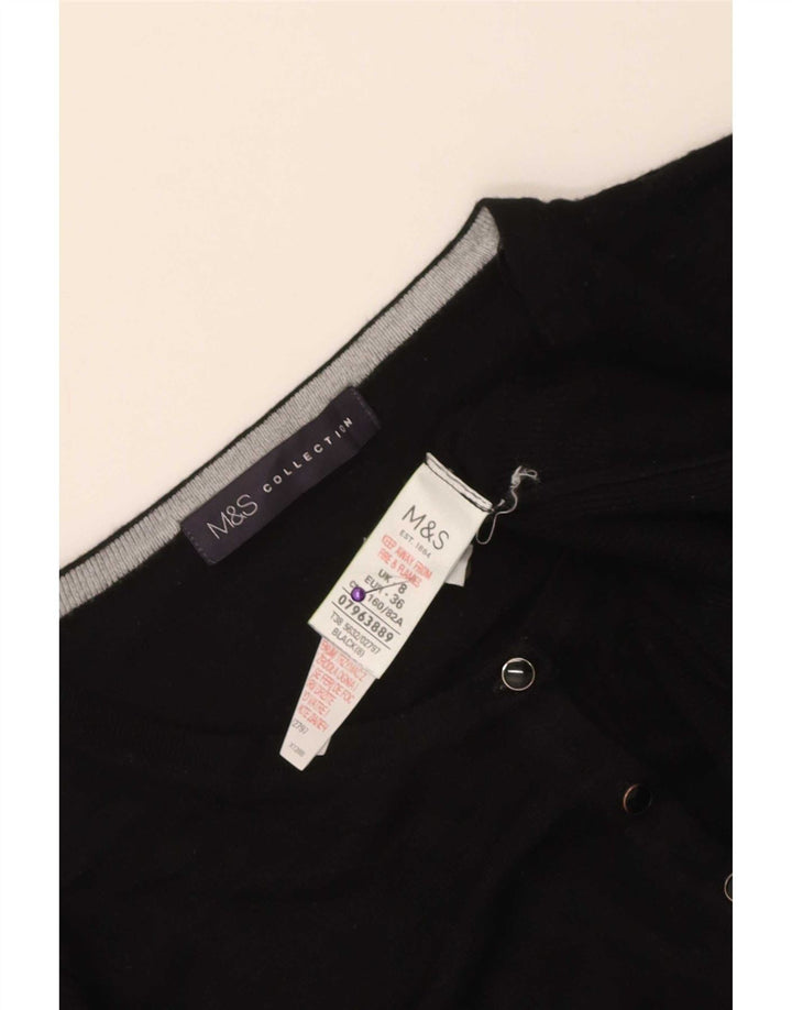 Pulover cardigan pentru femei Zara UK 8 mic, negru, viscoză