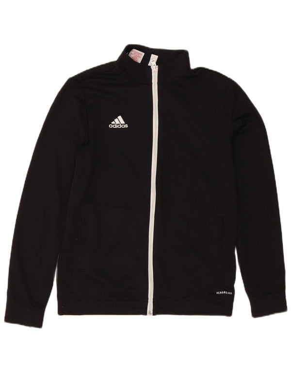 Jachetă Adidas Aeroready pentru trening pentru băieți 13-14 ani, poliester negru