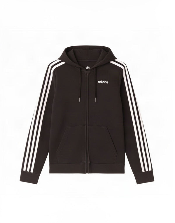 Pulover Adidas pentru femei cu fermoar, UK 4/6 XS, bumbac negru