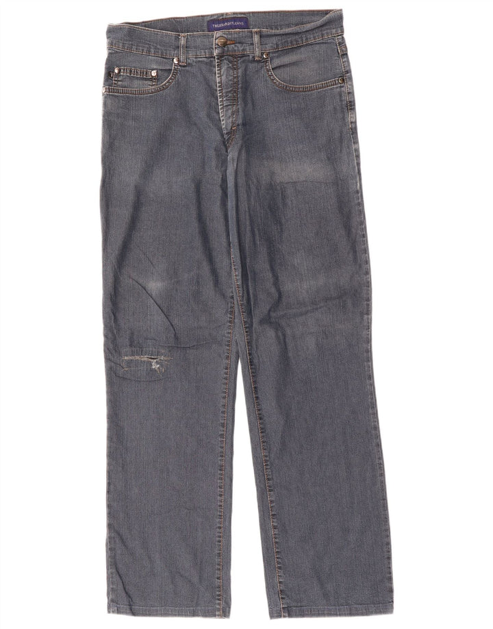 Trussardi Blugi drepti pentru bărbați IT 49 Medium L33 L30 Bumbac albastru