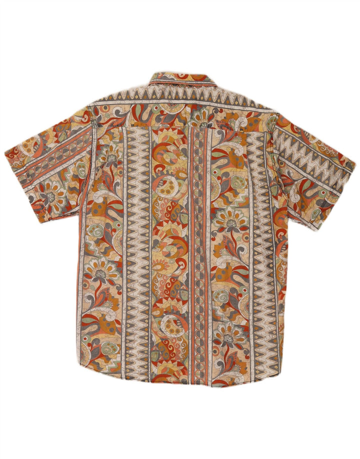 Cămașă Vintage pentru bărbați cu mânecă scurtă, mare, multicoloră, florală