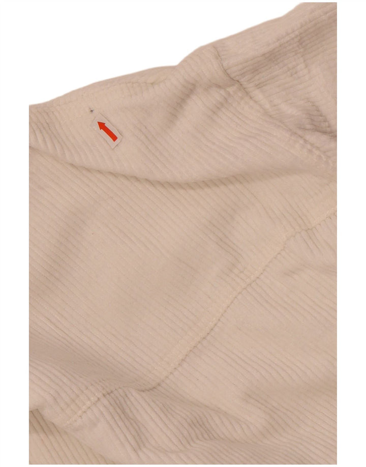 Jachetă supradimensionată din velur pentru femei Zara UK 10, bumbac alb mic