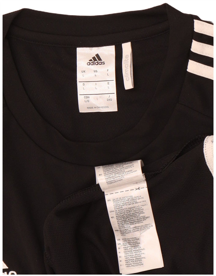 Tricou Adidas Climalite pentru bărbați Top mare, negru, poliester color bloc