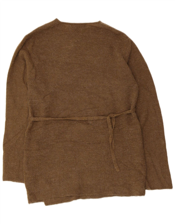 Pulover cardigan Wrap pentru femei Zara UK 10 Mic Kaki Poliamidă