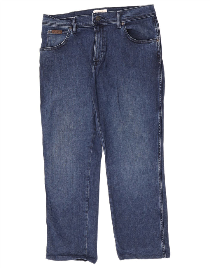 Blugi slim Texas Wrangler pentru bărbați W32 L26 bumbac bleumarin
