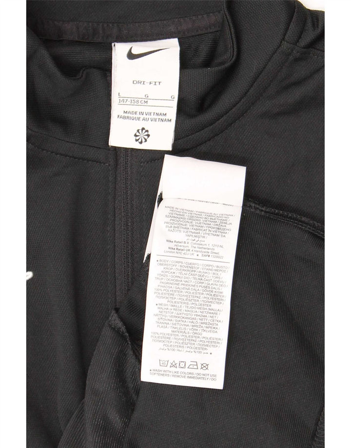 Jachetă de top pentru trening Nike Dri Fit pentru băieți 12-13 ani, mare, negru, poliester
