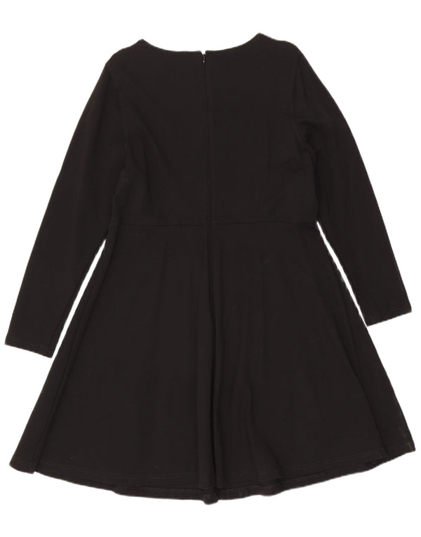 Rochie în formă de A cu mânecă lungă pentru femei Marks & Spencer UK 18 XL, viscoză neagră
