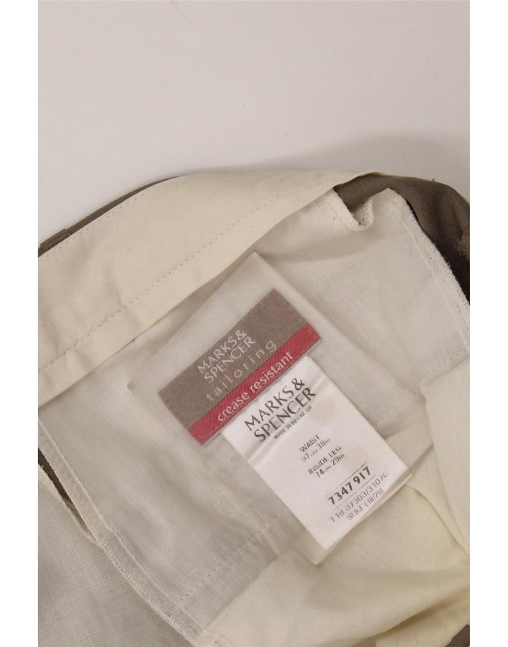 MARKS & SPENCER Pantaloni drepți pentru bărbați L38 L29 poliester bej