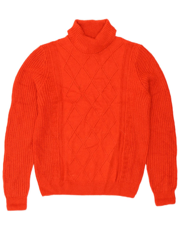 Marks & Spencer Pulover cu gât rulat pentru femei UK 14 Medium Red Acrylic