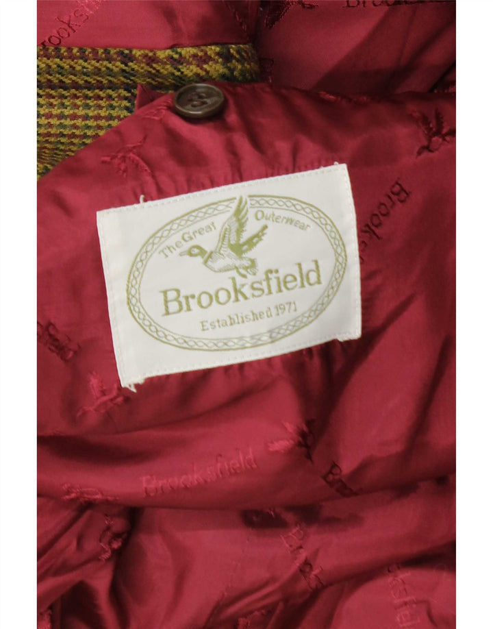 Jachetă Brooksfield pentru bărbați, cu 2 nasturi, UK 40, mare, kaki, carouri