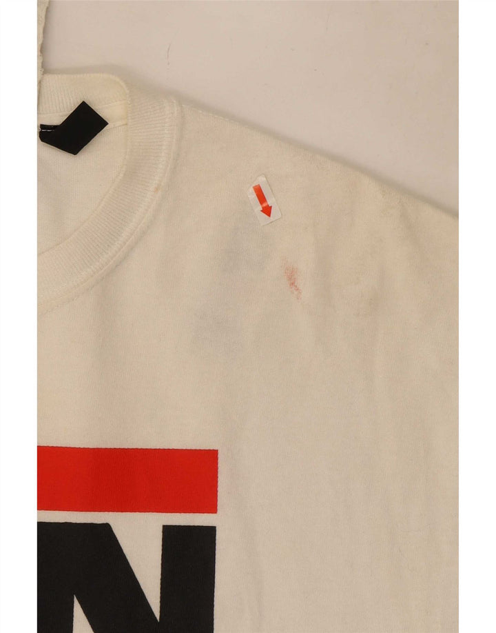 Tricou grafic vintage pentru bărbați Top mic alb