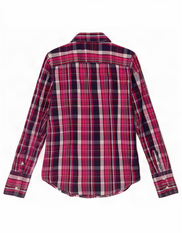 Cămașă Tommy Hilfiger pentru femei UK 10 mic, roz, din bumbac cu carouri