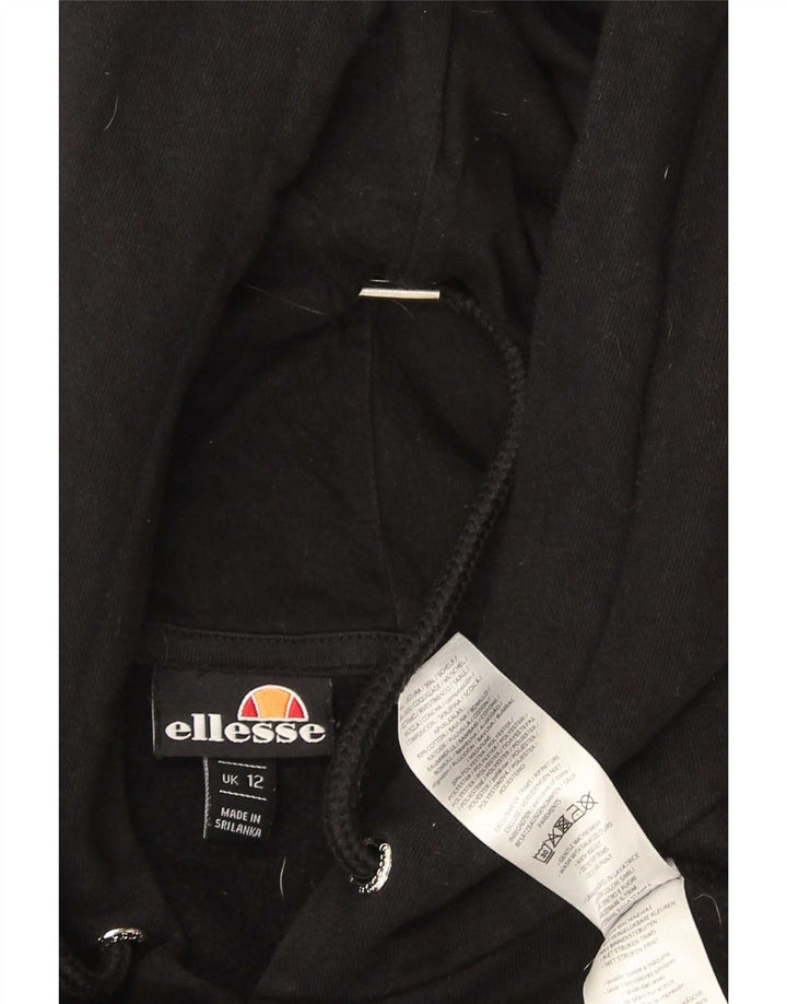 Pulover cu glugă pentru femei Ellesse UK 12, bumbac mediu negru