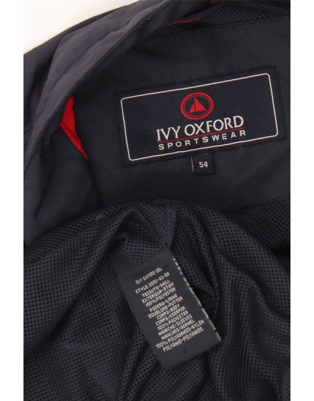 Jachetă de ploaie pentru bărbați Ivy Oxford IT 54 2XL, albastru bleumarin, poliester