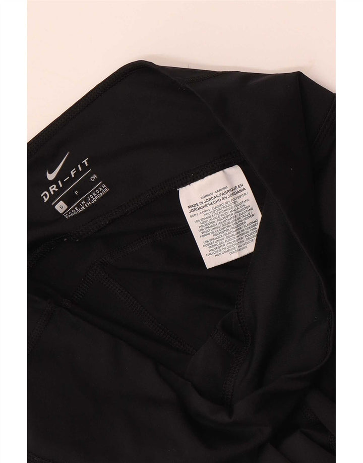 Leggings crop Nike Dri Fit pentru femei UK 8 Small Poliester negru