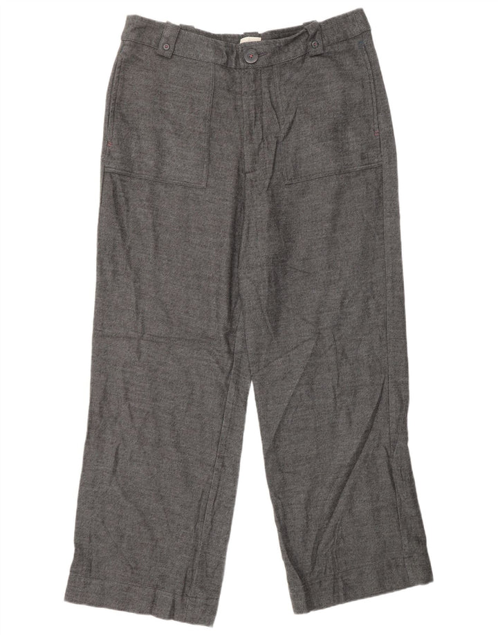 WHITE STUFF Pantaloni casual drepti pentru femei UK 16 Large W34 L29 Gri