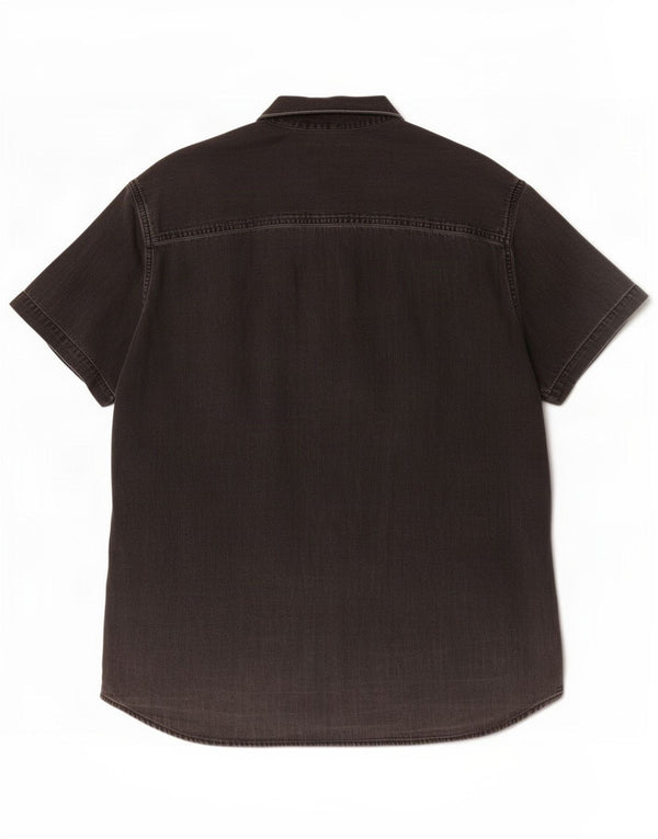 Cămașă Jack & Jones pentru bărbați, cu mânecă scurtă, bumbac gri 2XL