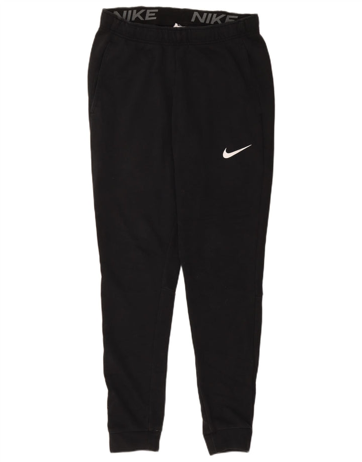 Pantaloni de trening Nike pentru bărbați Dri Fit Pantaloni de jogging, bumbac mediu negru