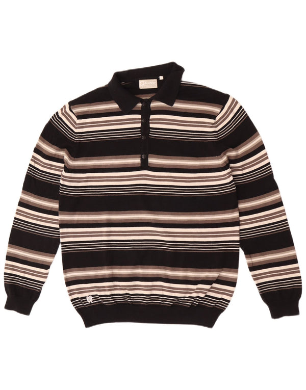 Pulover cu gât polo pentru femei Lotto UK 14, mare, multicolore, cu dungi