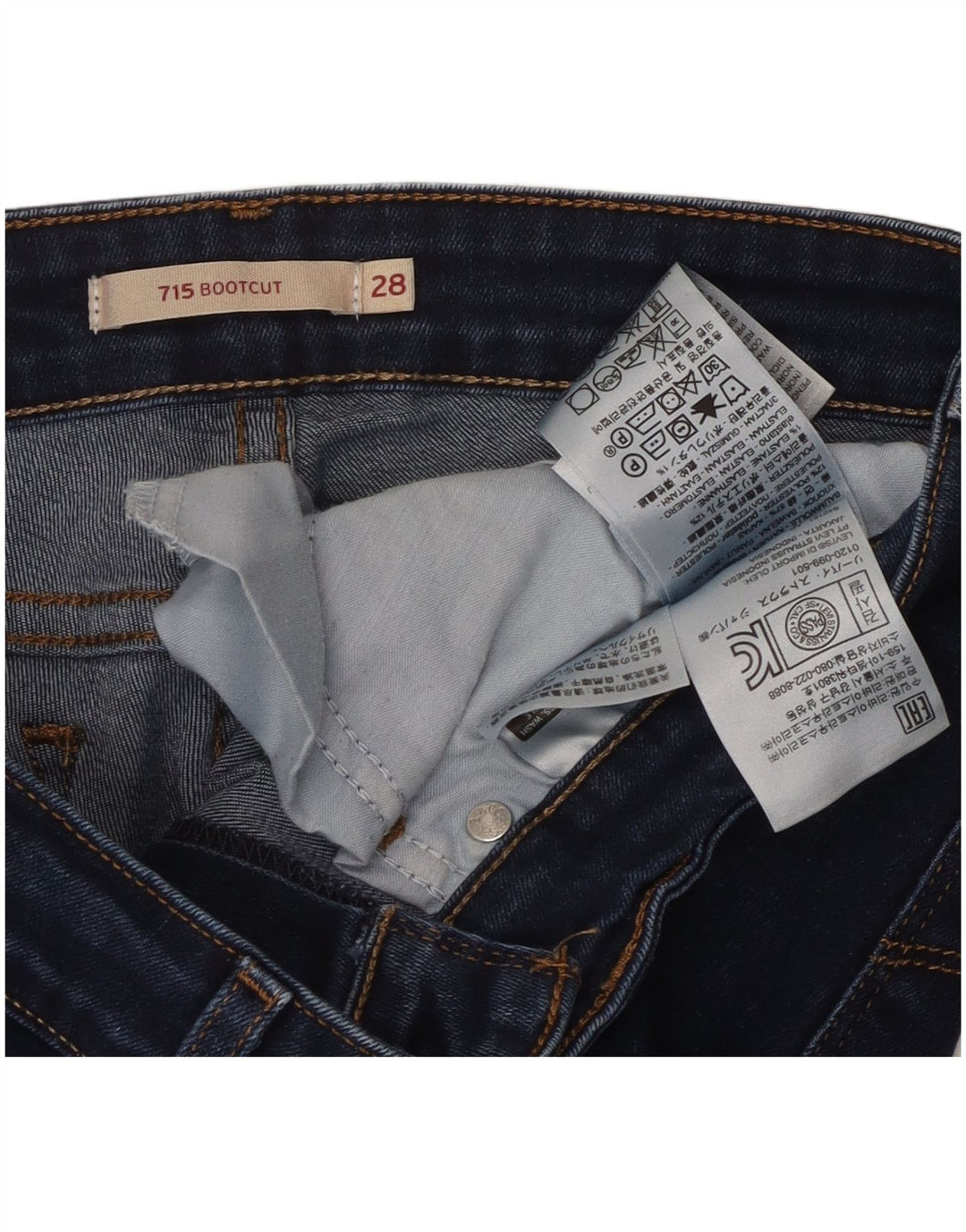 Blugi Levi's 715 Bootcut W28 L27 Bumbac albastru