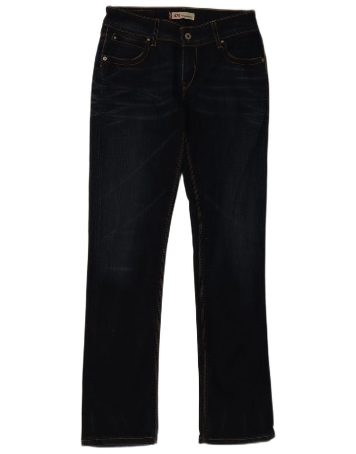 Blugi drepti pentru femei Levi's 470 W30 L33 bleumarin