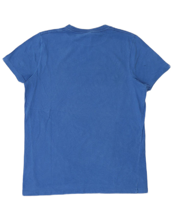 Tricou grafic Hollister pentru bărbați Top mare din bumbac albastru
