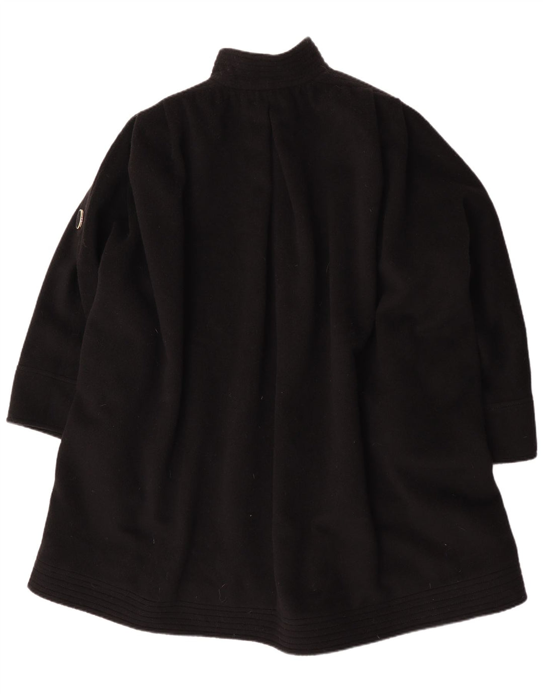 Palton supradimensionat Vintage pentru femei UK 18 XL Lână de alpaca neagră