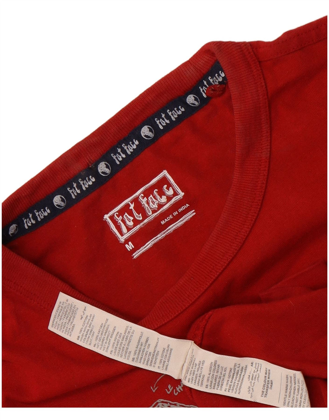 Tricou grafic pentru bărbați Fat Face Top Bumbac roșu mediu