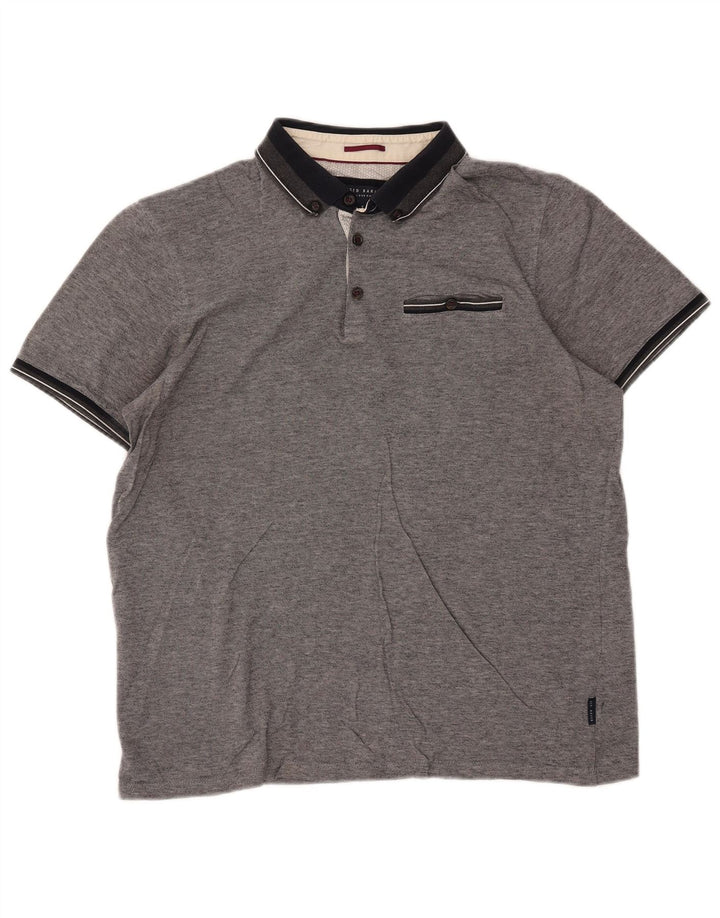 Tricou polo pentru bărbați TED BAKER Mărimea 5 XL bumbac cu pete gri