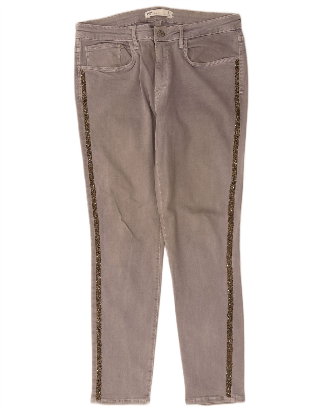 Blugi slim pentru femei Zara EU 44 XL W34 L27 gri