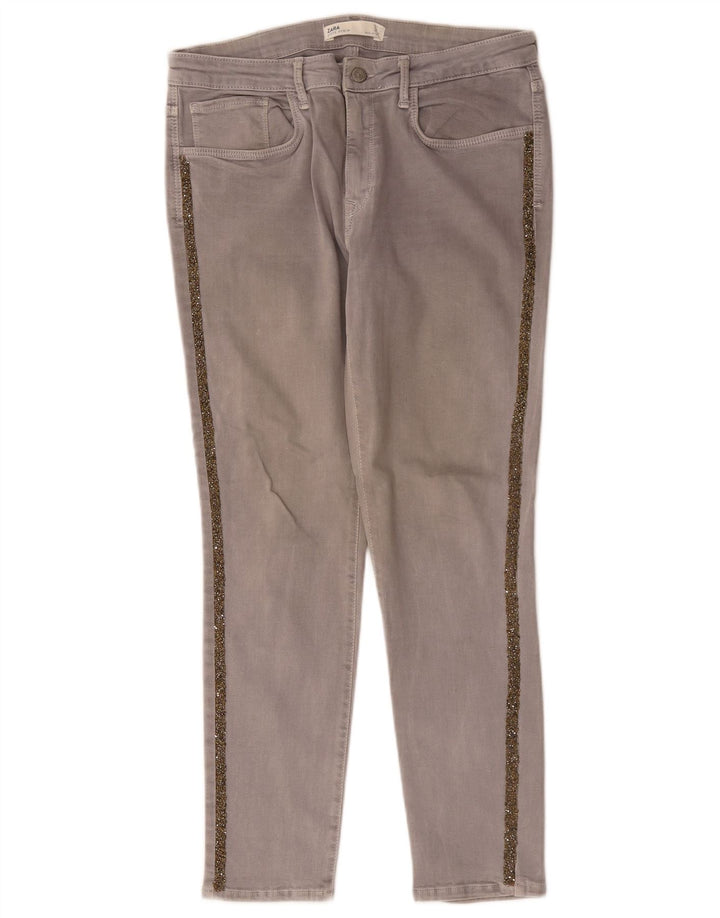 Blugi slim pentru femei Zara EU 44 XL W34 L27 gri