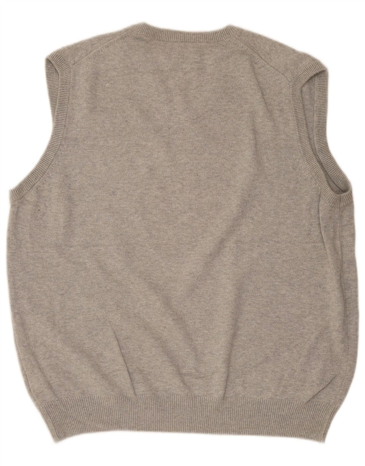 Marks & Spencer Mens Blue Harbour Vest Tank Top Large Grey Flecked Cotton
