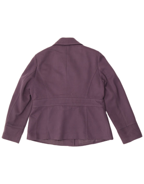 Jachetă pentru femei Marks & Spencer cu 4 nasturi, UK 16, poliester violet mare