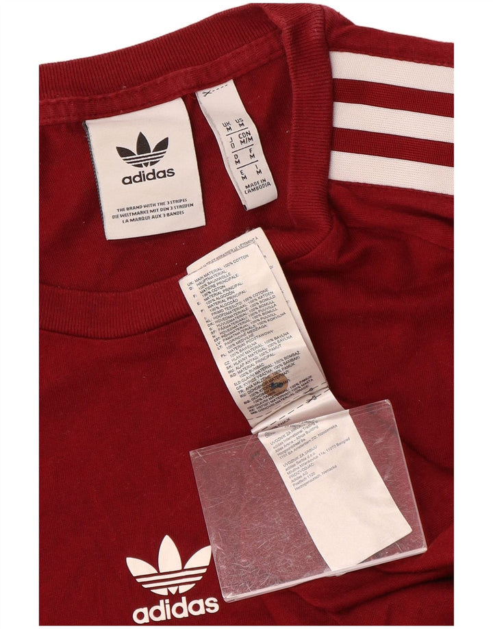 Tricou grafic pentru bărbați Adidas Top Medium Burgundy Bumbac