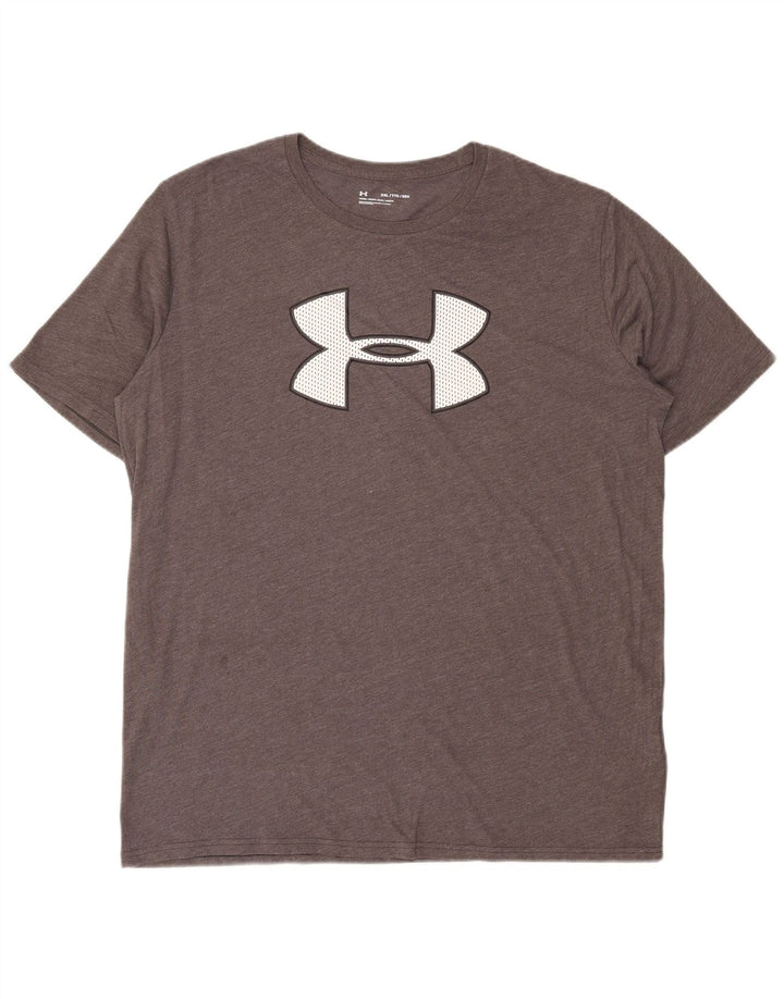 Tricou grafic pentru bărbați Under Armour Top 2XL bumbac gri