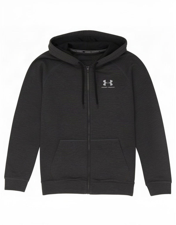 Pulover pentru bărbați Under Armour, cu fermoar, bumbac, gri mediu