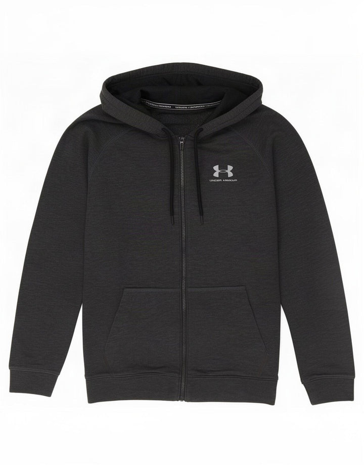 Pulover pentru bărbați Under Armour, cu fermoar, bumbac, gri mediu