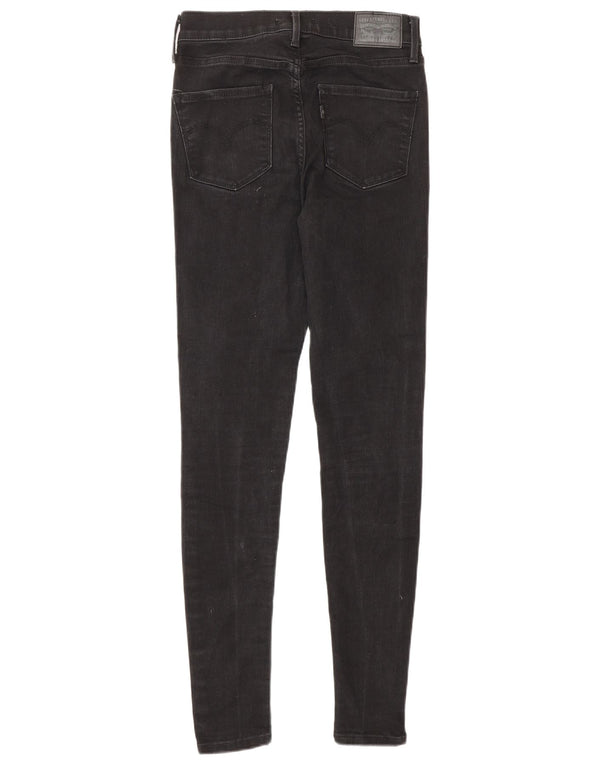 LEVI'S Womens 720 High Rise Super Skinny Jeans W25 L30 Black Cotton