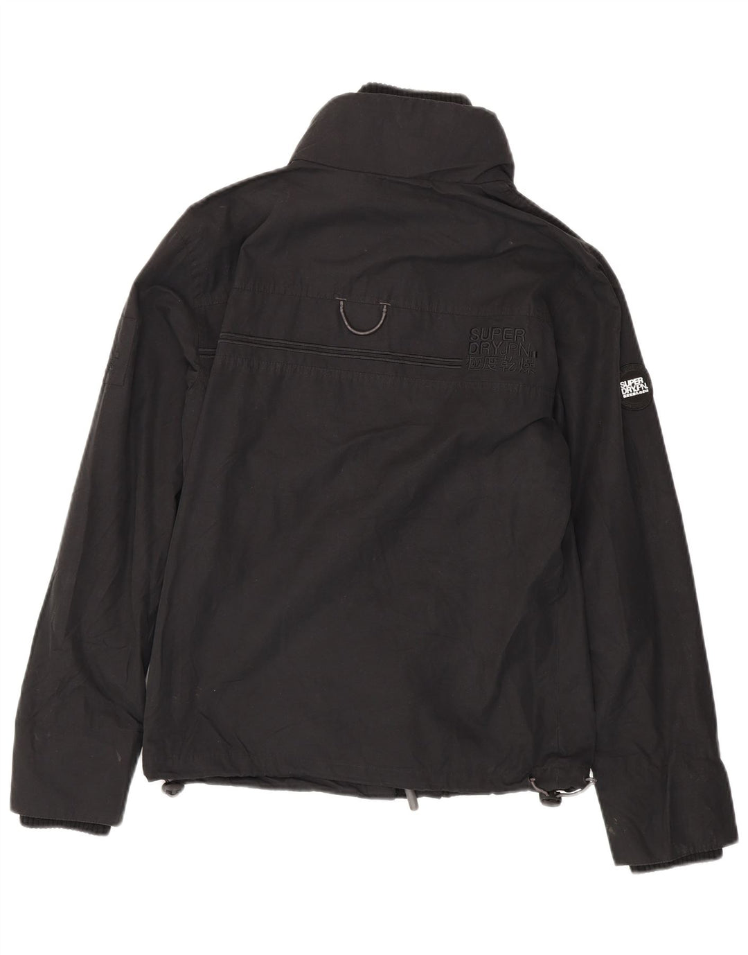 Superdry Windattacker Windattacker Oversized Windbreaker Jacket UK 10 Small Black
