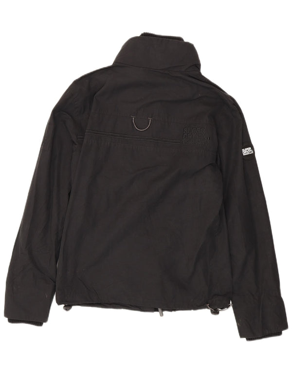 Superdry Windattacker Windattacker Oversized Windbreaker Jacket UK 10 Small Black