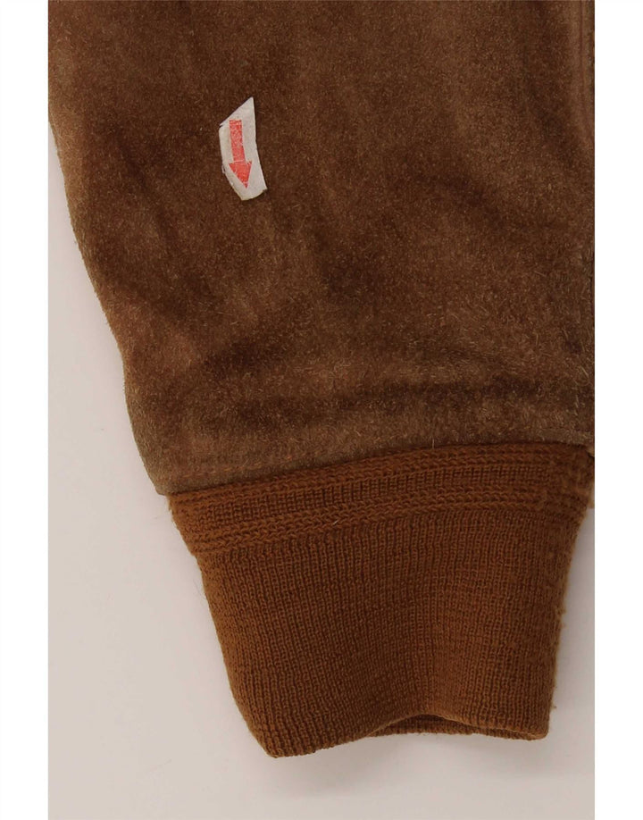 Jachetă Bomber Vintage pentru bărbați din piele intoarsa IT 52 XL din piele maro