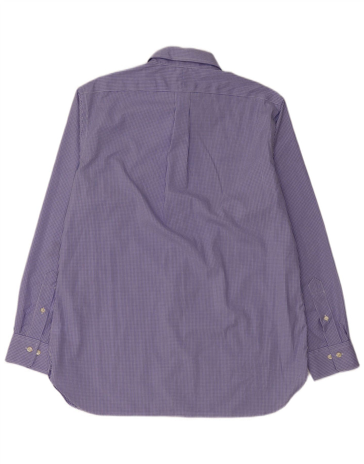 Cămașă pentru bărbați Ralph Lauren Mărimea 16 1/2 mare din bumbac vichy albastru