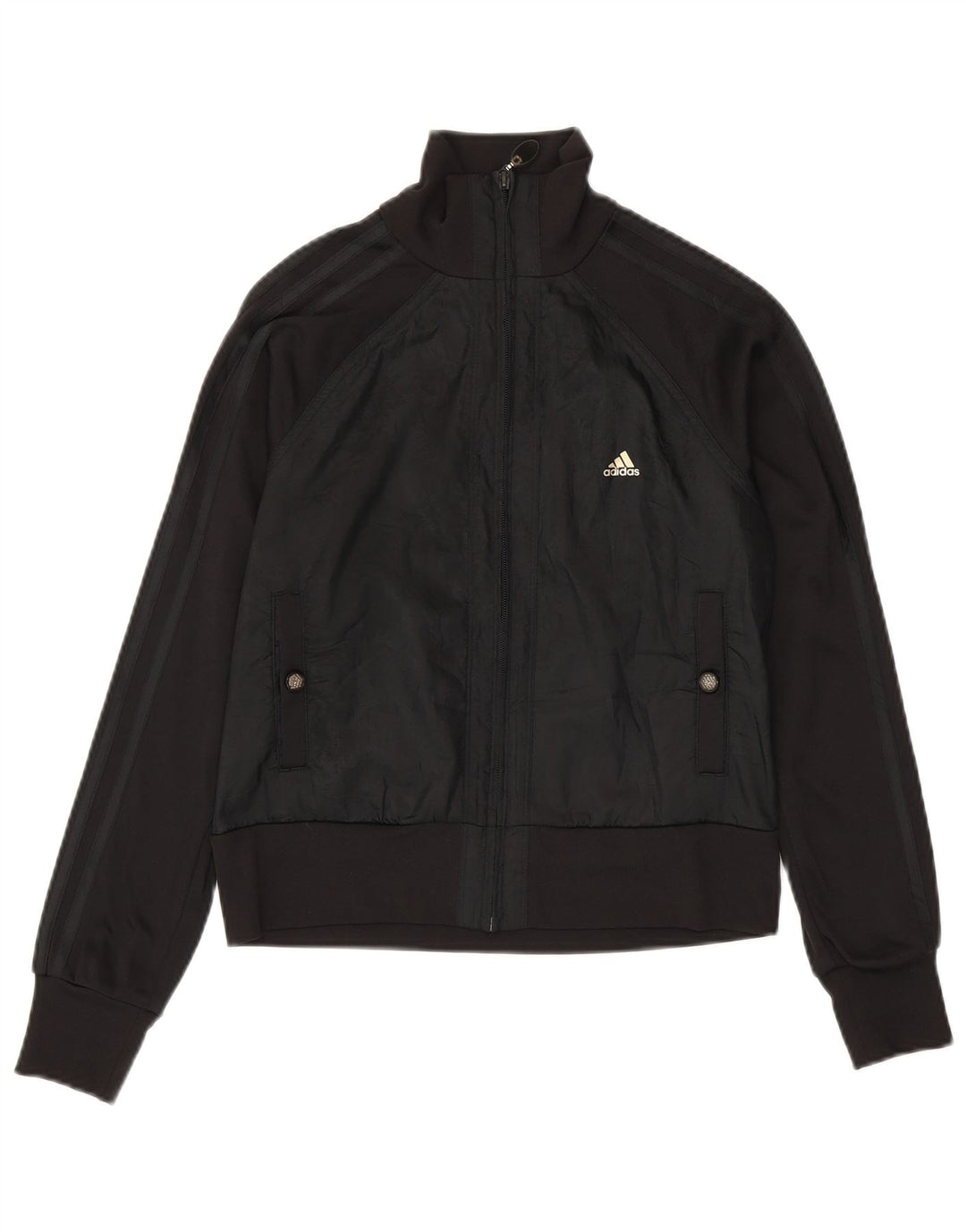 Jachetă de trening pentru femei Adidas UK 14 Poliamidă neagră medie