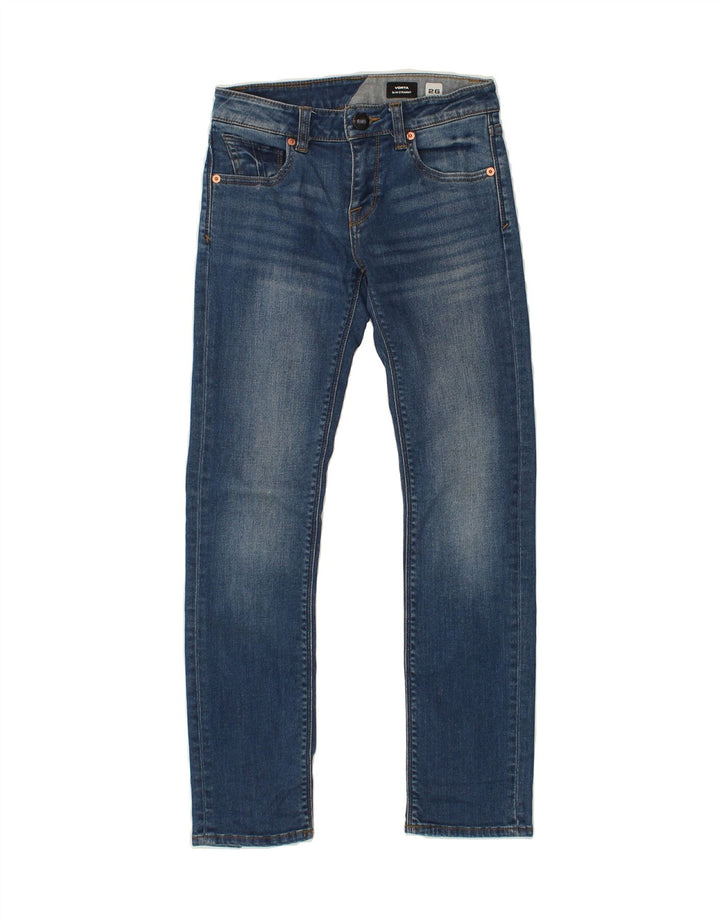 VOLCOM Womens Vorta Slim Straight Jeans W26 L27  Blue Cotton | Vintage Volcom | Thrift | Second-Hand Volcom | Used Clothing | Messina Hembry 
