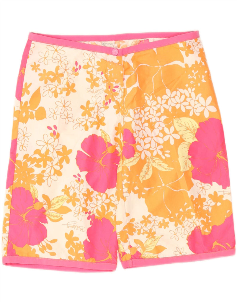 BILLABONG Womens Swimming Shorts US 2 XS Orange Floral Vintage Billabong and Second-Hand Billabong from Messina Hembry 