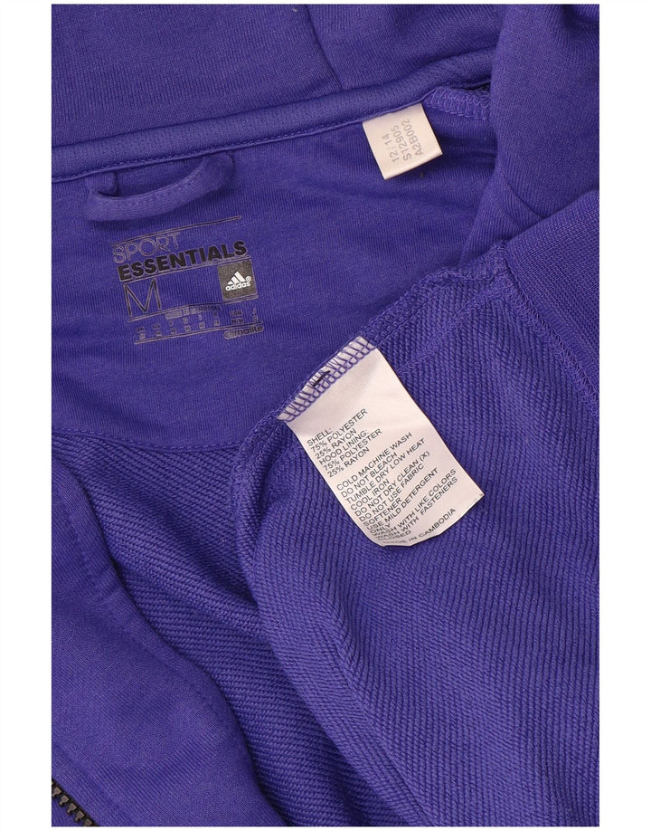 Pulover Adidas Climalite Zip pentru bărbați, poliester violet mediu