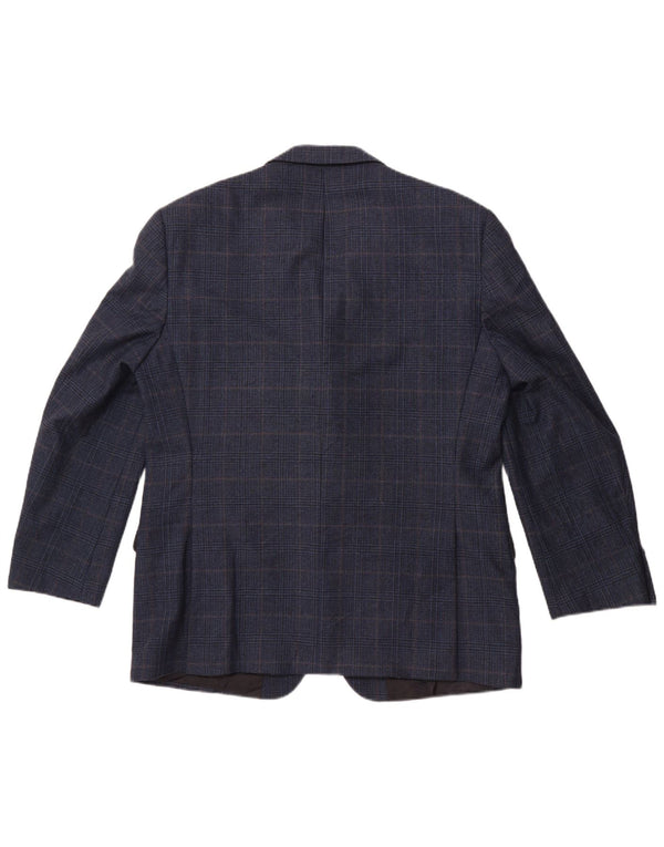 VALLE LESIA Jachetă pentru bărbați cu 3 nasturi IT 54 2XL bleumarin picior de găină