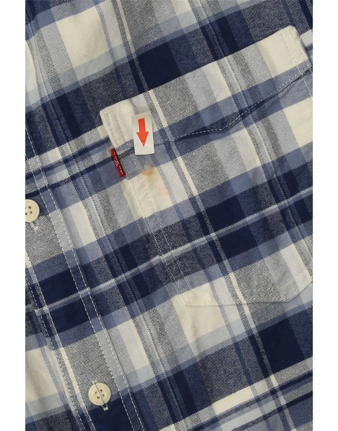 Cămașă de flanel standard Levi's pentru bărbați XL, bumbac cu carouri albastre